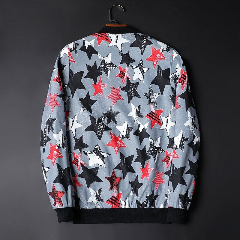 Abstract Printed Men's Bomber Jacket - Enzo