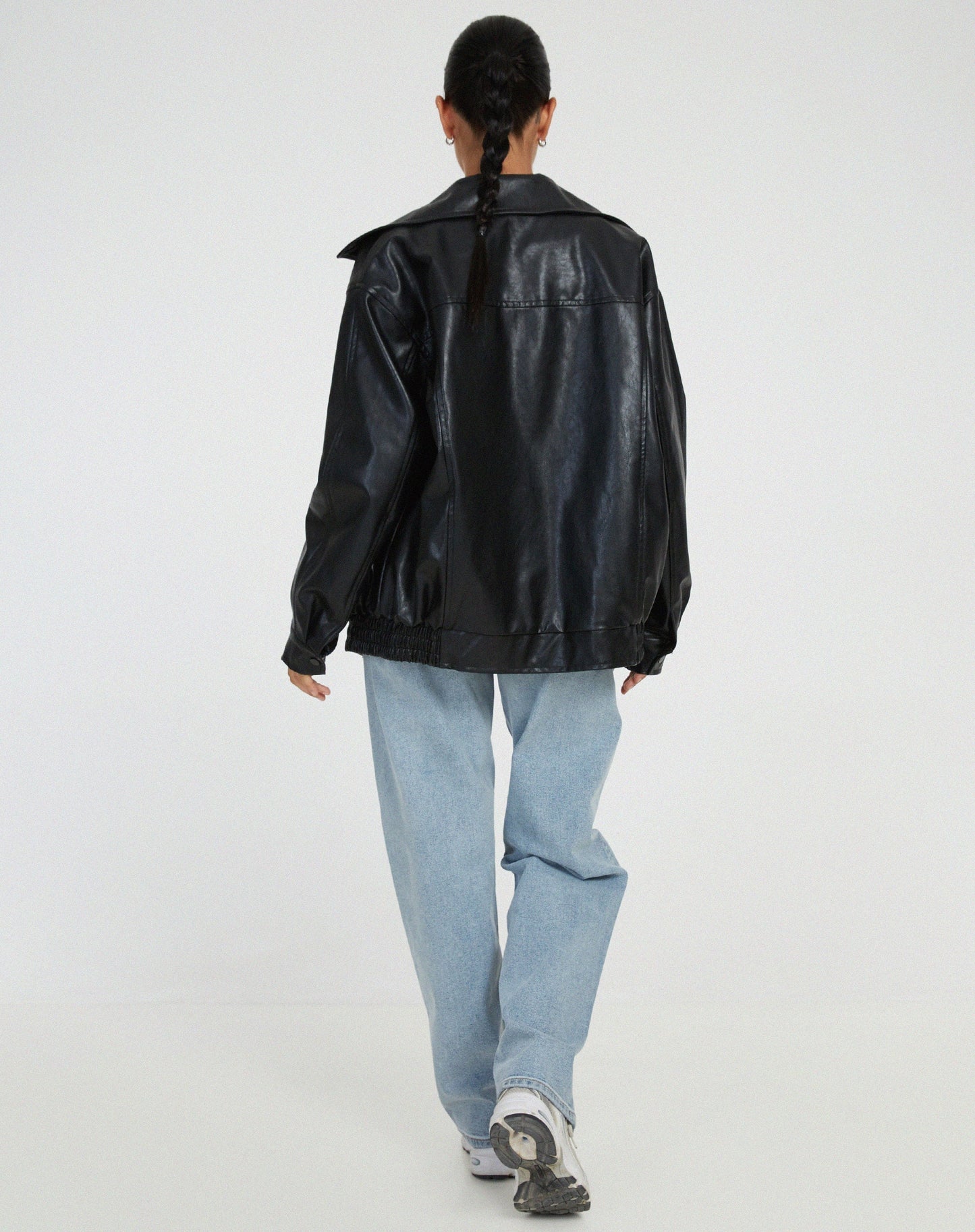 Oversized Loose Leather Women's Jacket – Yara