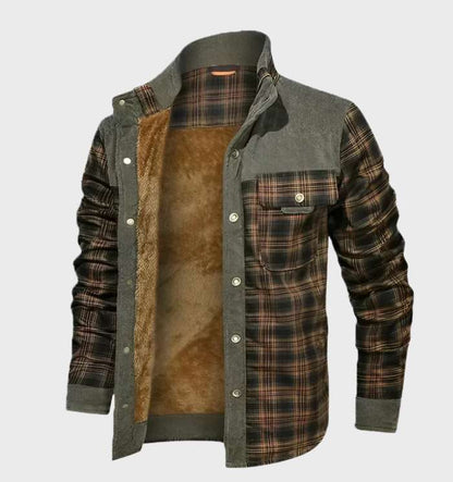 Padded men's flannel jacket with fleece – FlannelStyle