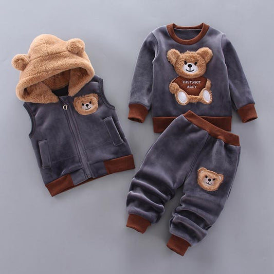 Three-Piece Baby and Toddler Set with Bear Pattern – BearHugs