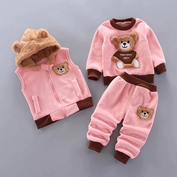 Three-Piece Baby and Toddler Set with Bear Pattern – BearHugs