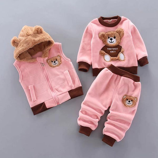 Three-Piece Baby and Toddler Set with Bear Pattern – BearHugs