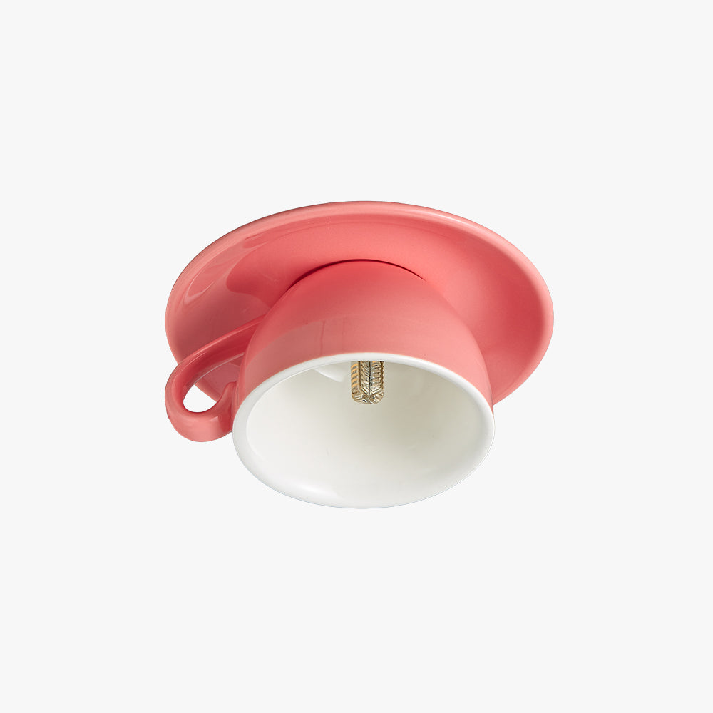 Coloured Ceramic Chandelier in Morandi Style - Viora