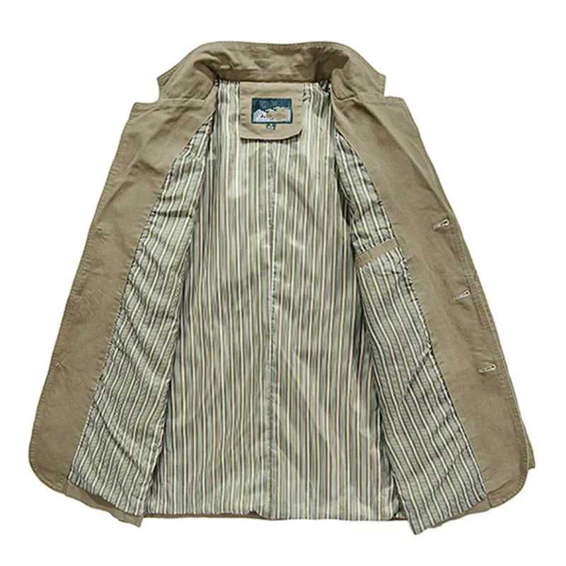 Men's autumn jacket in vintage and military style – Viktor