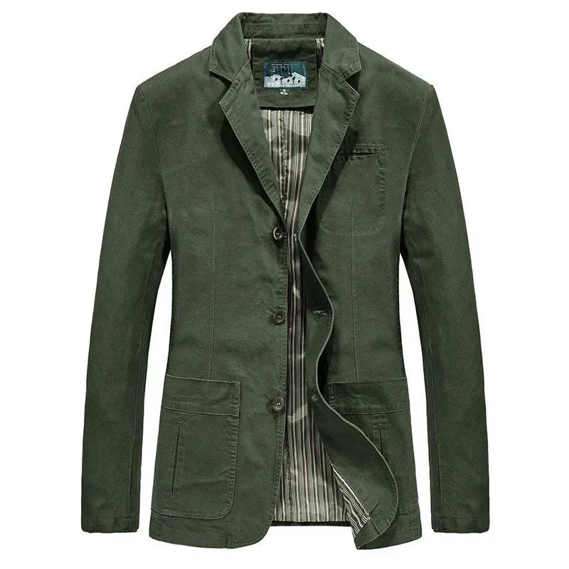 Men's autumn jacket in vintage and military style – Viktor