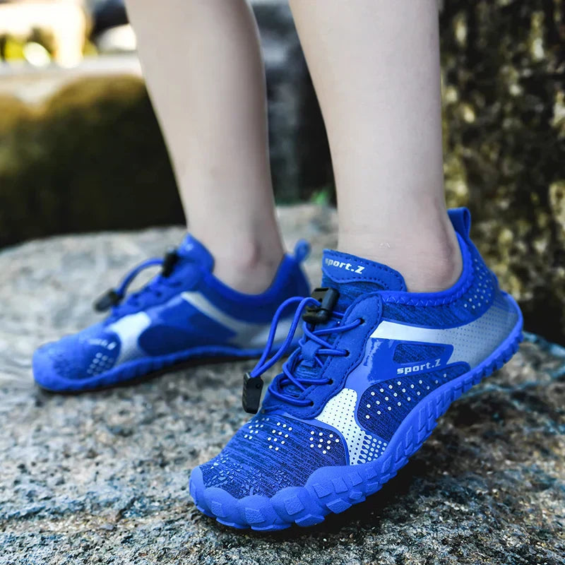 Children's beach shoes with a firm sole & secure fit – WaveTrek