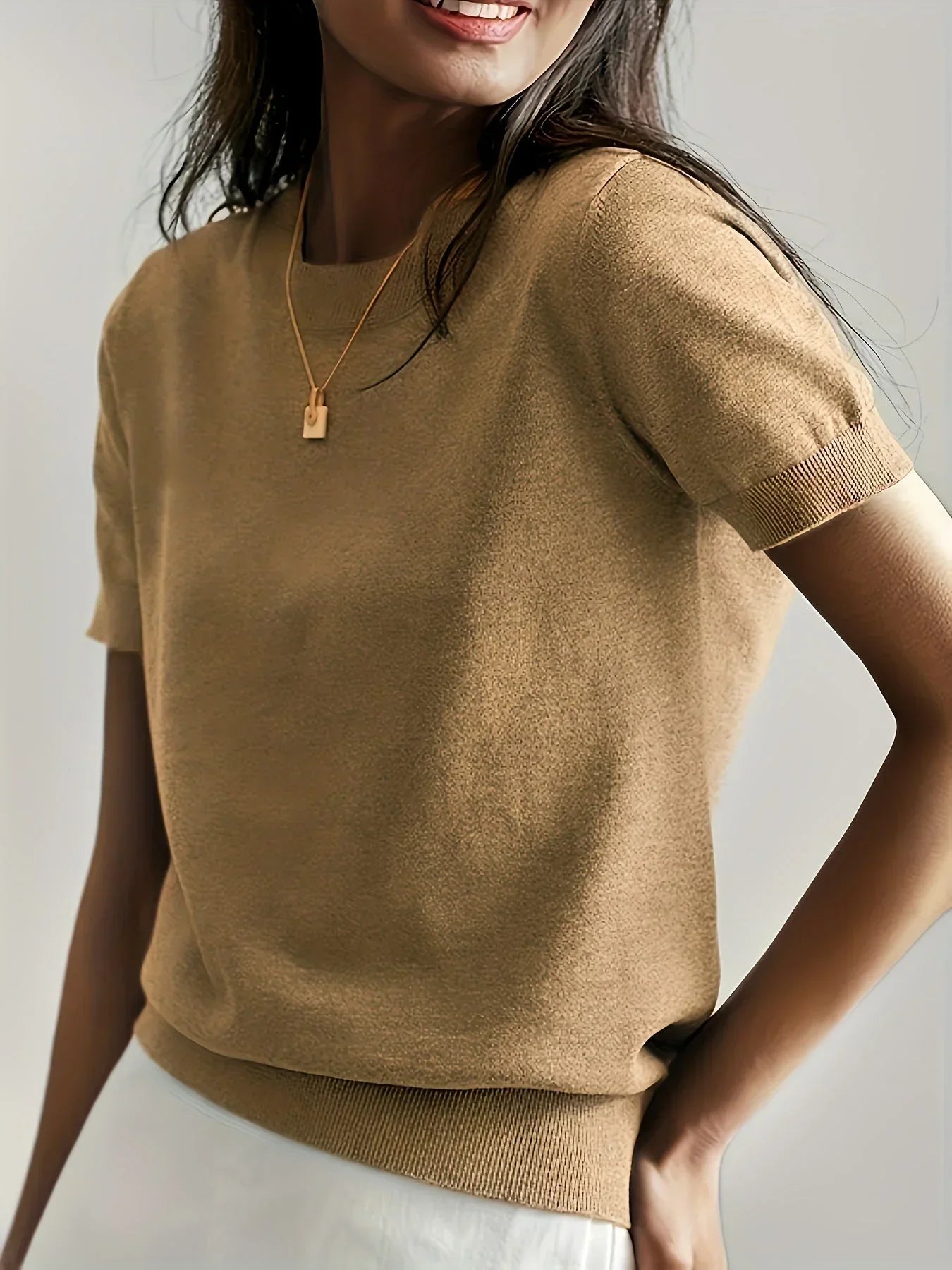 Ladies Short Sleeve Spring Sweater – Mila