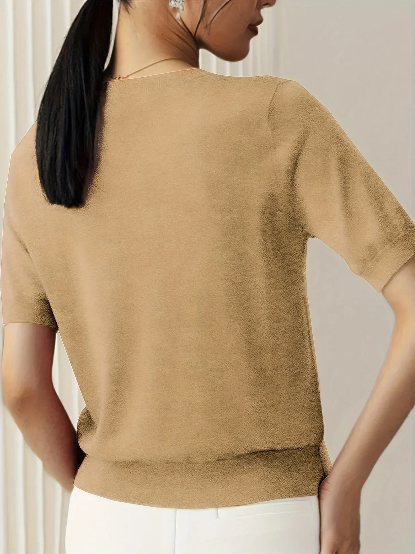 Ladies Short Sleeve Spring Sweater – Mila