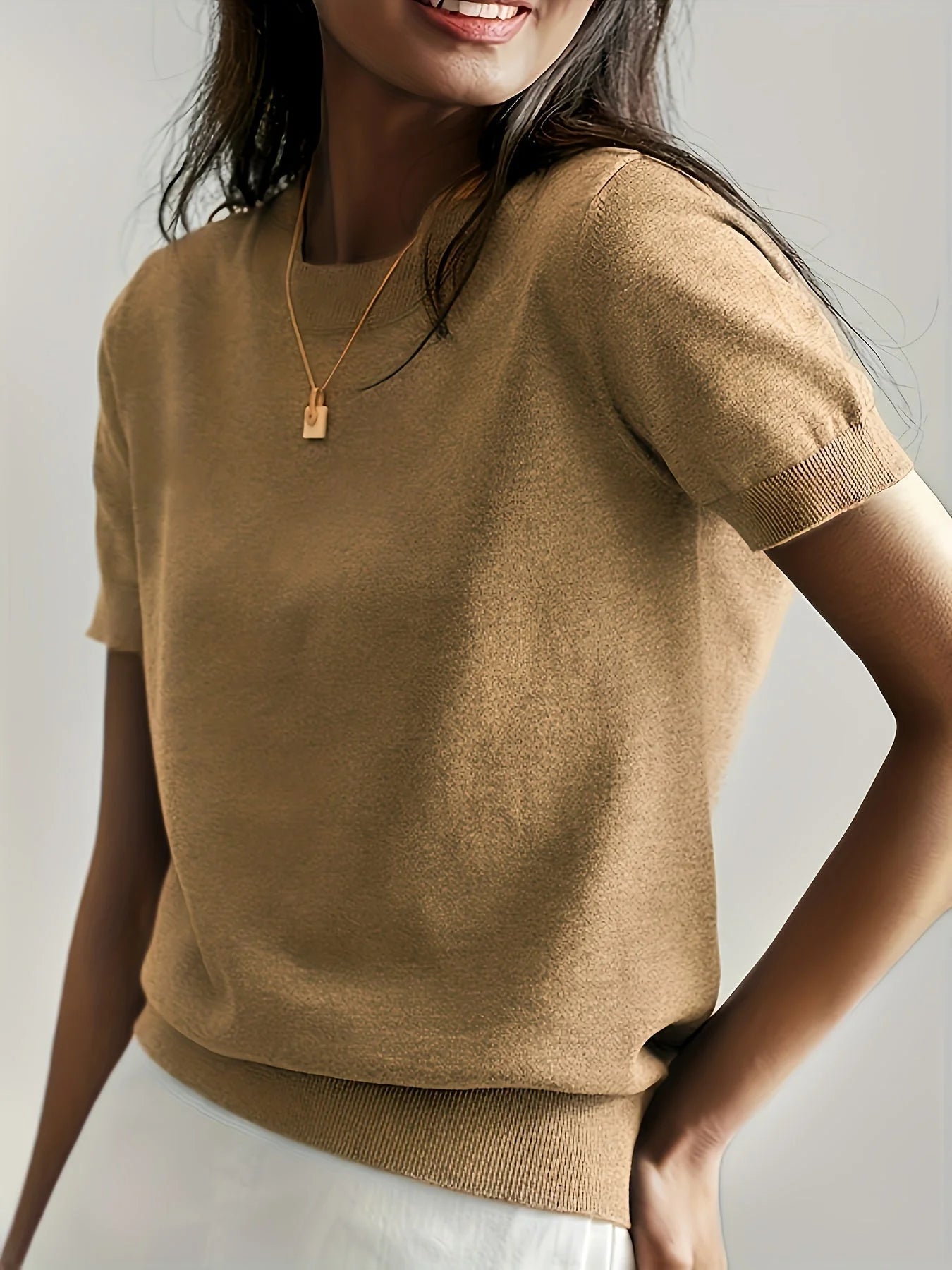 Spring Sweater with Short Sleeves – Mira