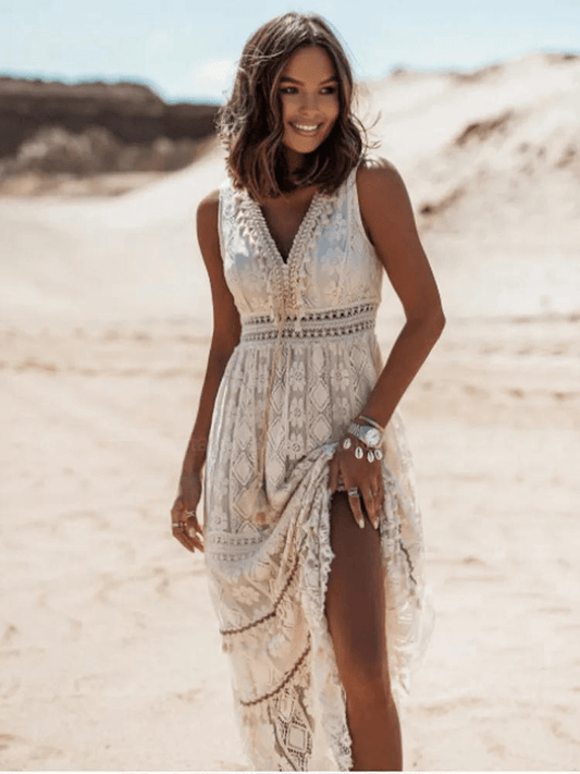 Casual Boho maxi dress with stylish details – Solange
