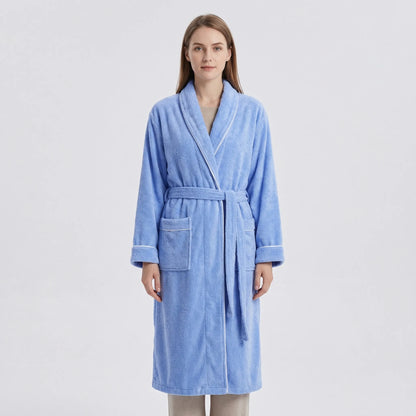 Belted Towelling Dressing Gown For Women - Charlene