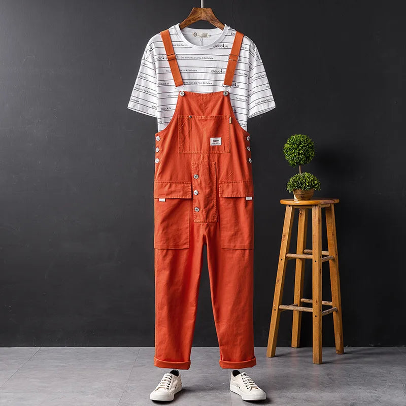 Bib-Front Dungarees With Chest Pocket - Elbert