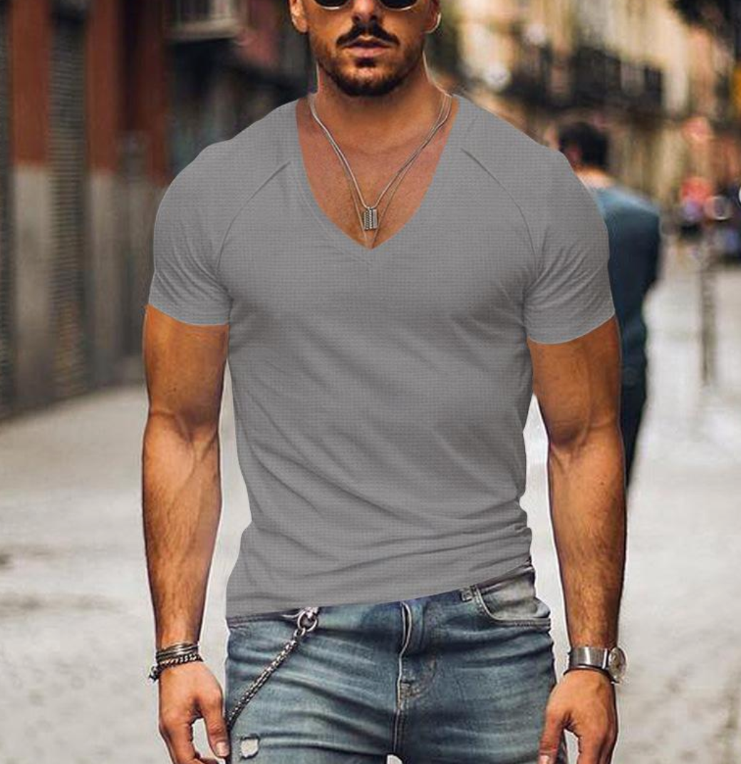 Men's T-Shirt with V-neck - Timo