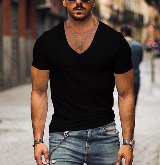 Men's T-Shirt with V-neck - Timo