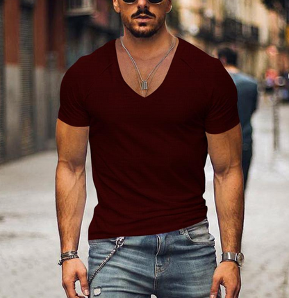 Men's T-Shirt with V-neck - Timo