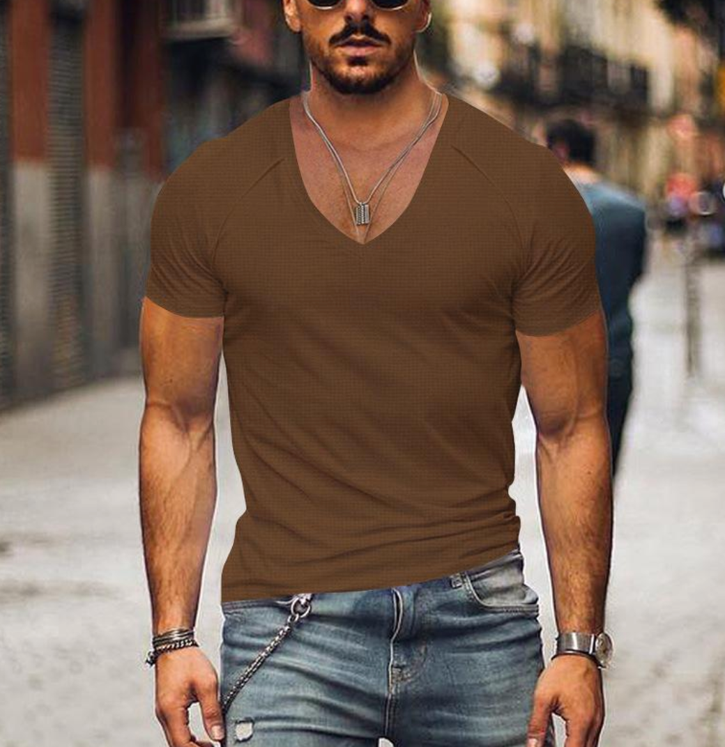 Men's T-Shirt with V-neck - Timo