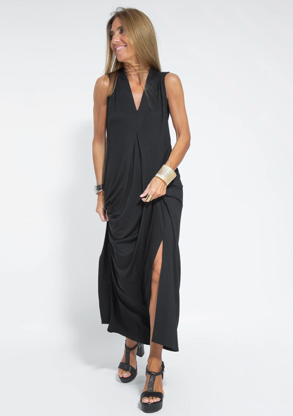 Two-piece autumnal slimming dress with waistcoat – Loreen