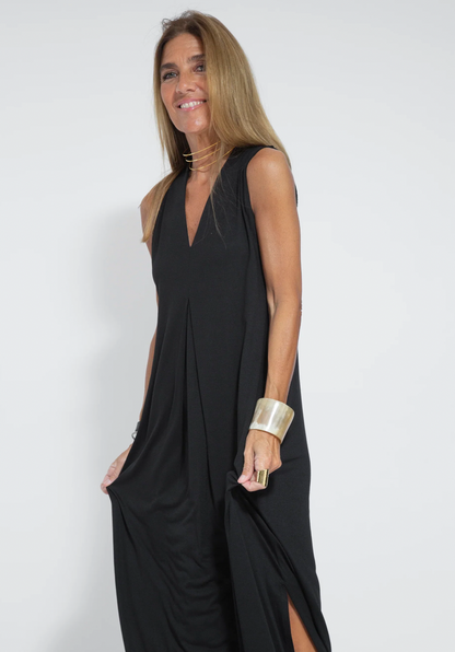 Two-piece autumnal slimming dress with waistcoat – Loreen