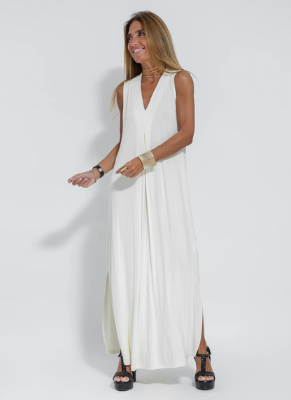 Two-piece autumnal slimming dress with waistcoat – Loreen