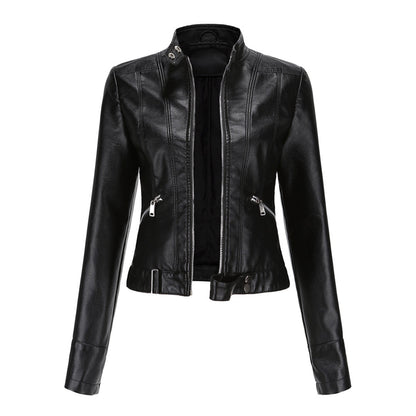 Classic Women's Leather Jacket with Timeless Style 2