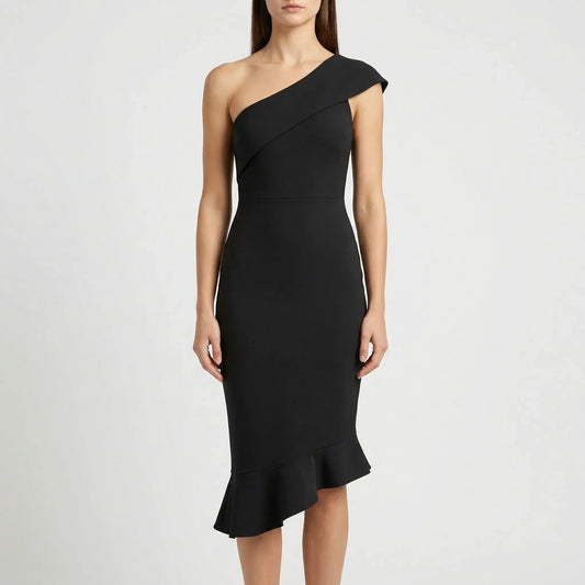 Black Bandage Midi Dress - Katarina