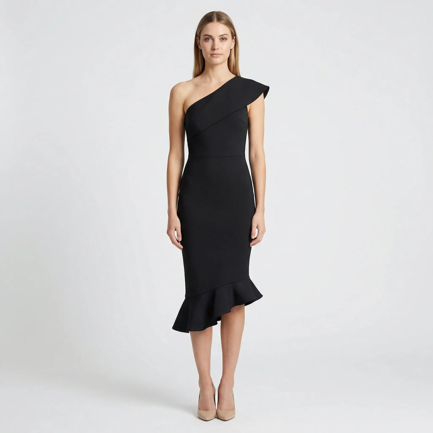 Black Bandage Midi Dress - Katarina