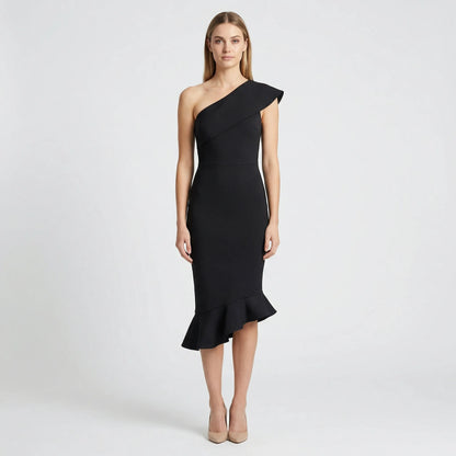 Black Bandage Midi Dress - Katarina