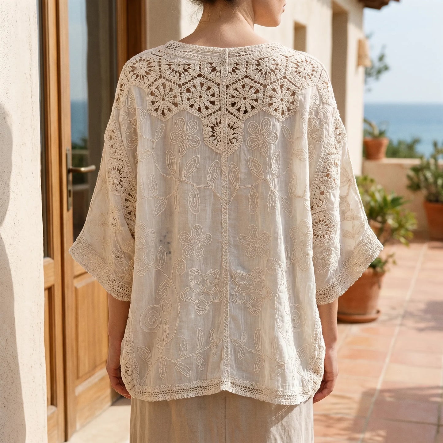Bohemian Crochet Cardigan -  Sara