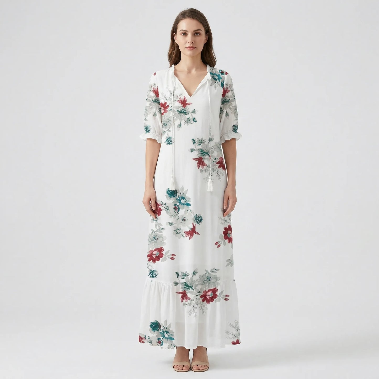 Bohemian Floral Maxi Dress - Carolyn