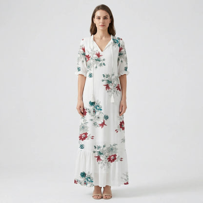 Bohemian Floral Maxi Dress - Carolyn