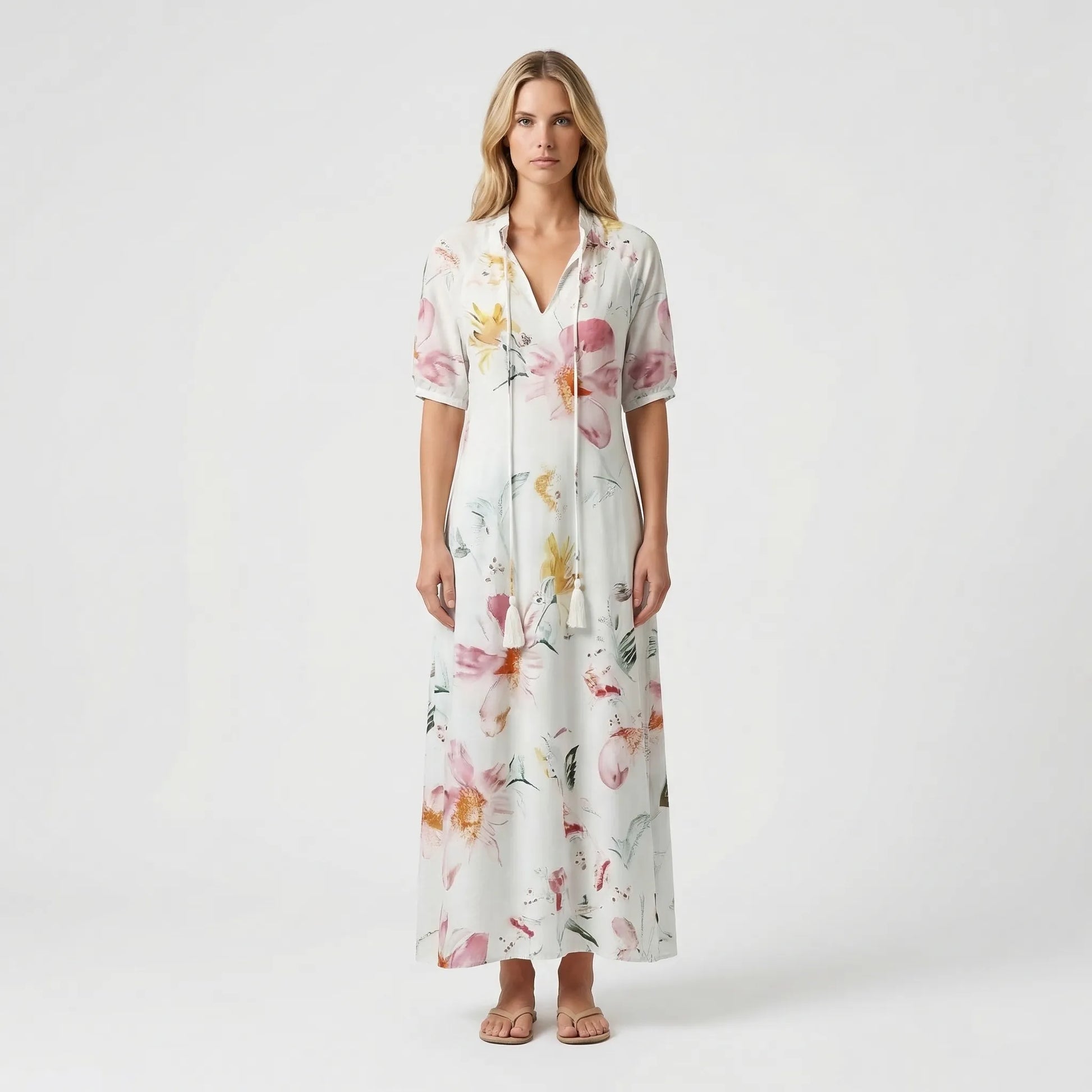 Bohemian Floral Maxi Dress - Carolyn
