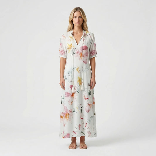 Bohemian Floral Maxi Dress - Carolyn