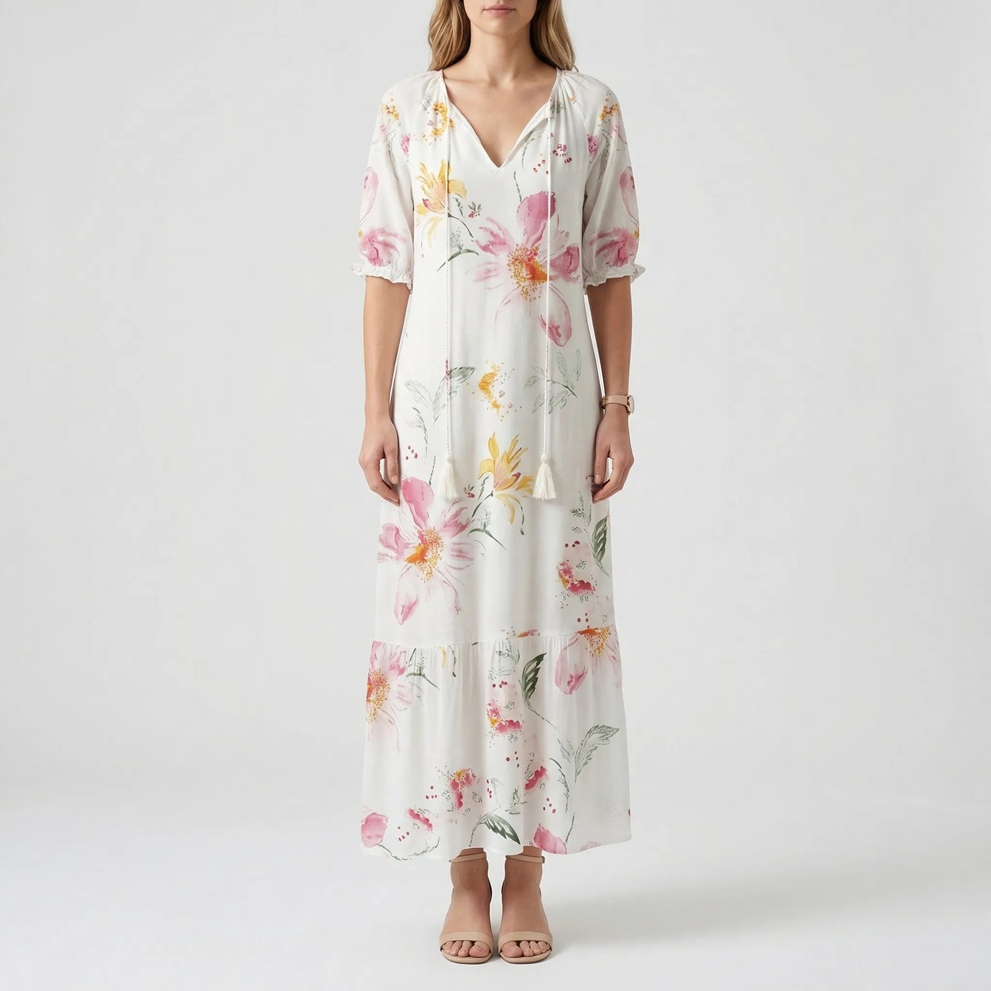 Bohemian Floral Maxi Dress - Carolyn