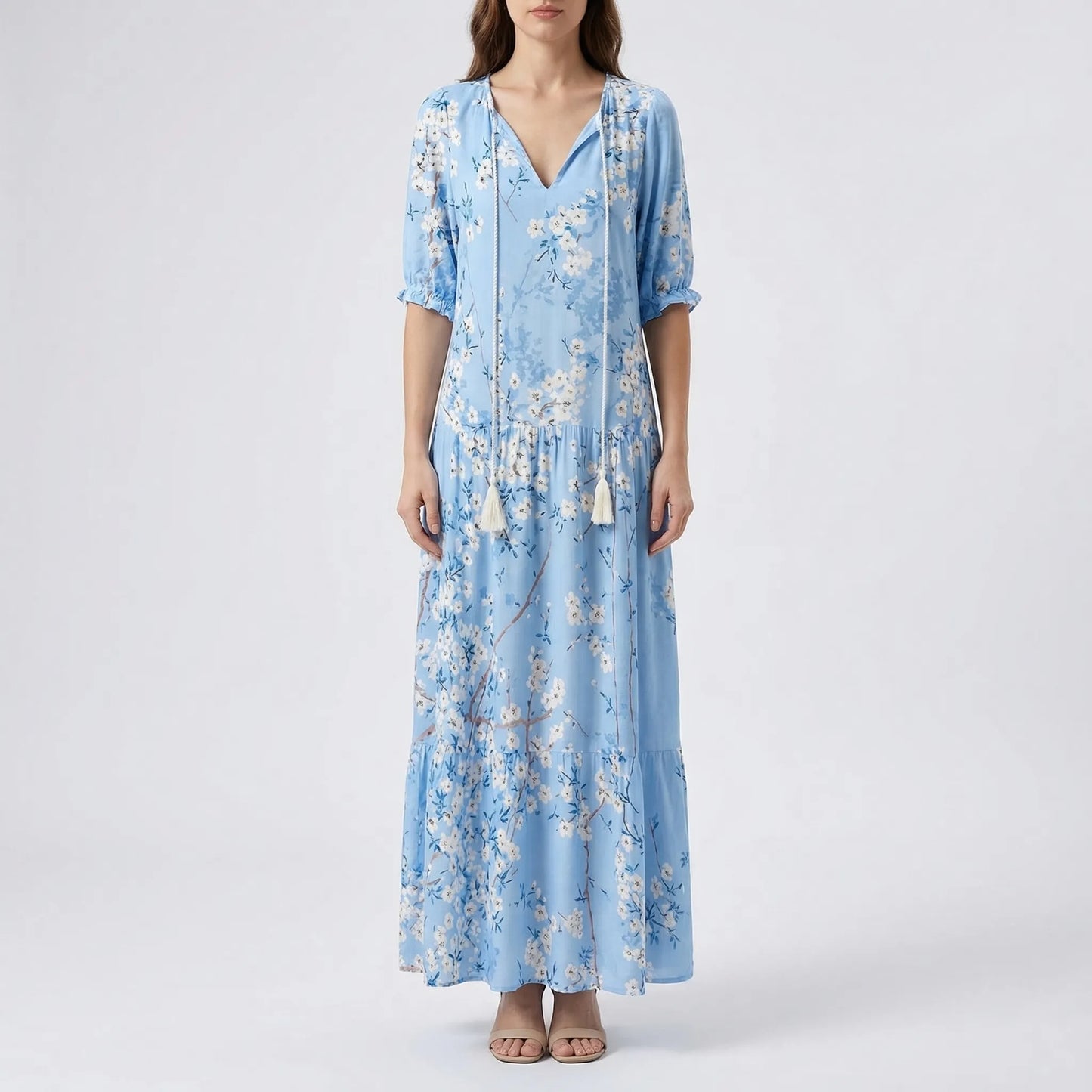 Bohemian Floral Maxi Dress - Carolyn