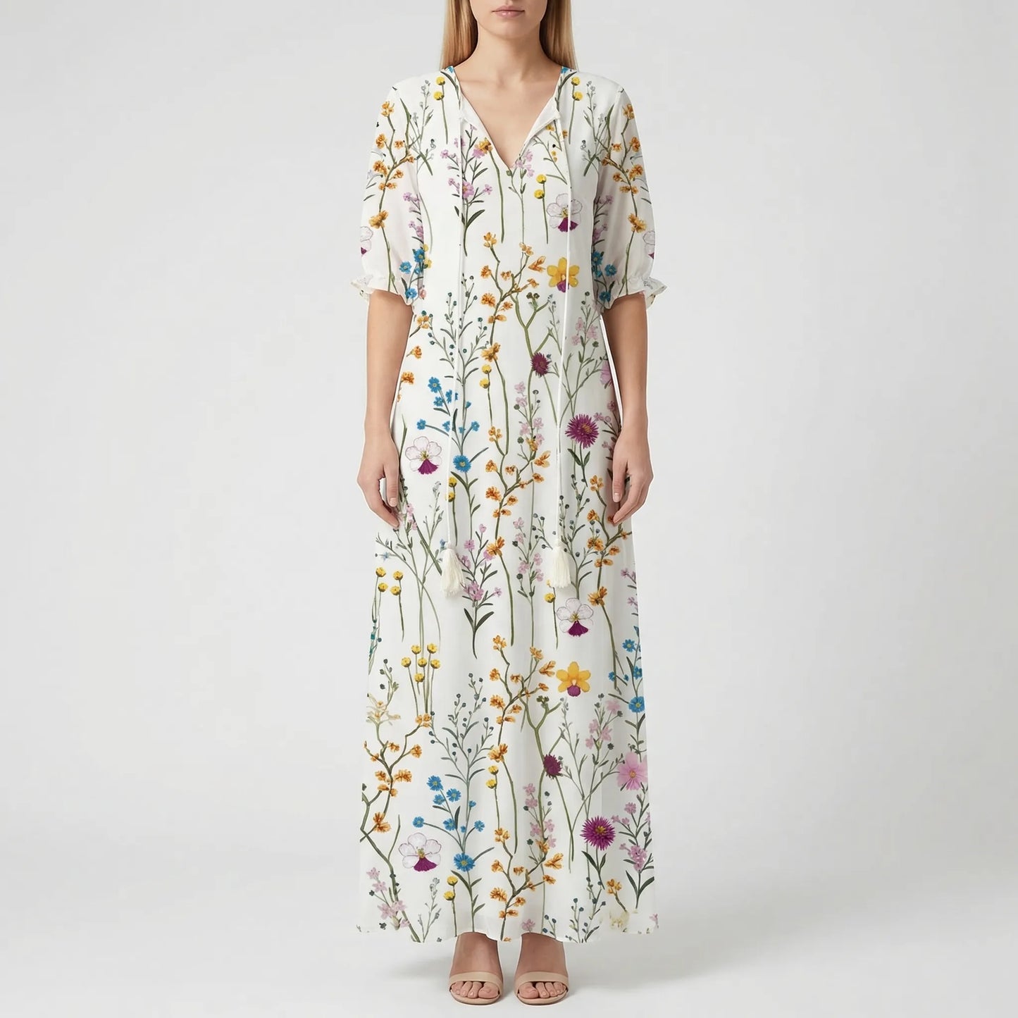 Bohemian Floral Maxi Dress - Carolyn