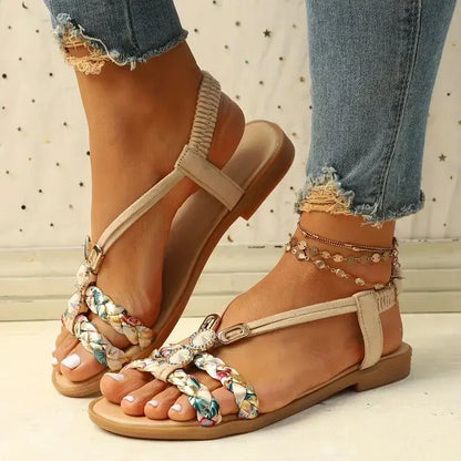 Boho-Beaded Slip-On Summer Sandals - Amira
