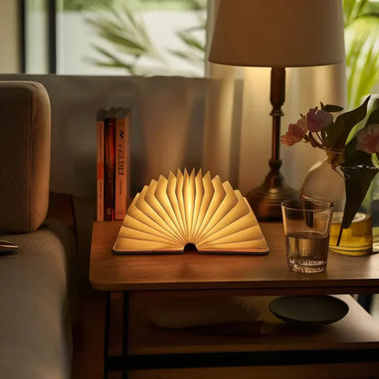 Folding Book Lamp with Warm LED Lighting - StoryGlow
