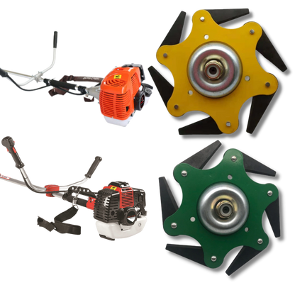 Robust trimmer head with 6 steel blades – TrimmBlade