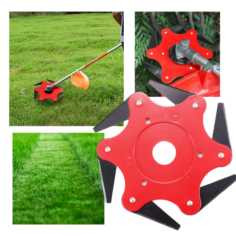 Robust trimmer head with 6 steel blades – TrimmBlade