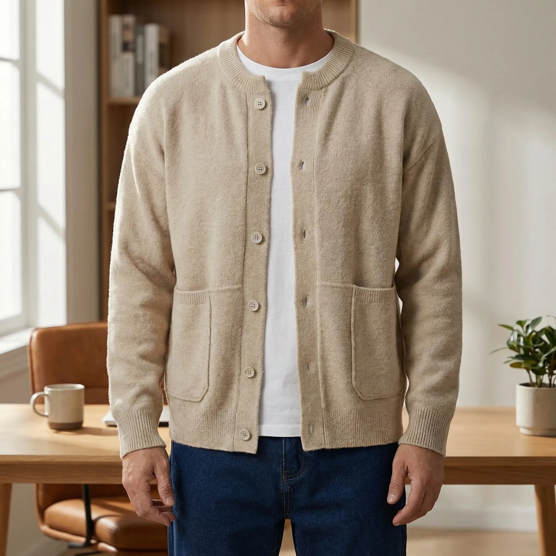 Button-Up Knit Cardigan - Tristan