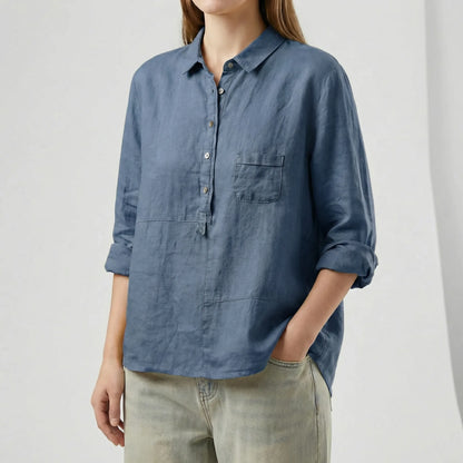 Button-Up Popover Shirt - Caroline
