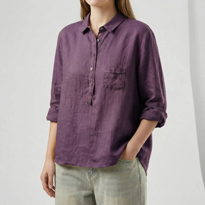 Button-Up Popover Shirt - Caroline