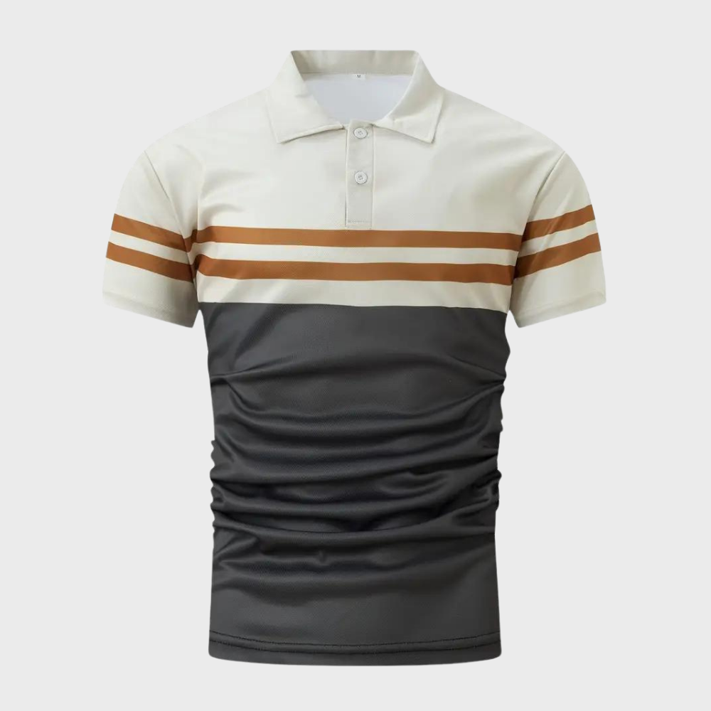 Striped men's polo shirt – Mauro
