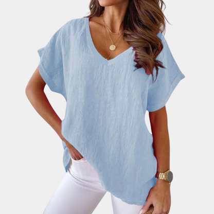 Casual women's V-neck T-shirt – Yuna