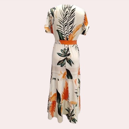 Summery floral dress in stretch fabric – Élodie