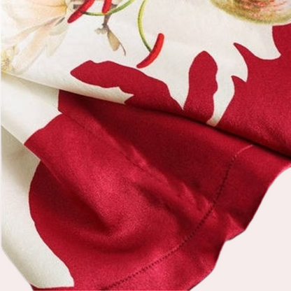 Autumn women's T-shirt with floral print – Rivka