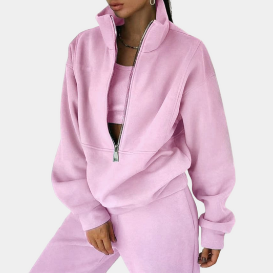 Autumnal women's tracksuit with jumper and zip – Rihanna