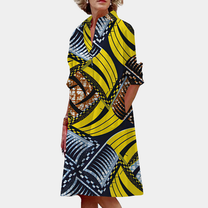 Midi dress with print and autumnal fit – Ysolde