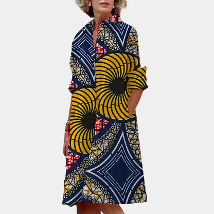 Midi dress with print and autumnal fit – Ysolde