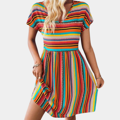 Striped summer dress made from soft fabric – Linae